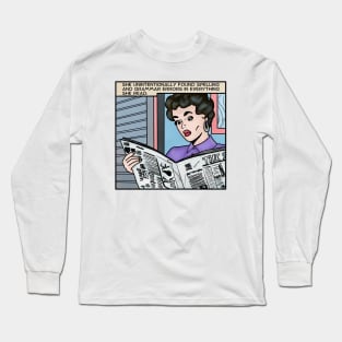 Comic Woman Edits Everything She Reads Long Sleeve T-Shirt